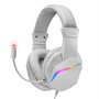 MRS Gaming Auriculares Gaming MH122 con Micrófono FRGB Rainbow, Cancelación Ruido Pasiva, Drivers 50mm Neodimio, 3.5mm + USB para PC, PS5, Xbox, Nintendo Switch, Smartphone - Blanco