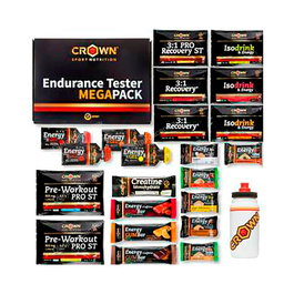 Crown Sport Nutrition Pack Endurance Tester 3.0 con Bidón Variado Degustación Resistencia