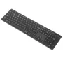 Targus AKB873FR Teclado Inalámbrico Bluetooth 5.0 y 2.4 GHz Full Size con Teclado Numérico, Diseño AZERTY Francés, Negro, Antimicrobiano, Universal para PC/Mac/Tablet
