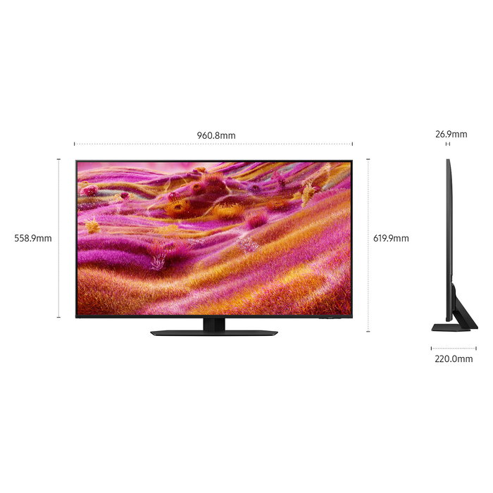 Samsung QE43QN90FAT Neo QLED Smart TV 4K Ultra HD 43 Pulgadas 109.2 cm 120 Hz HDR10+ FreeSync Premium Pro Tizen Negro 2025