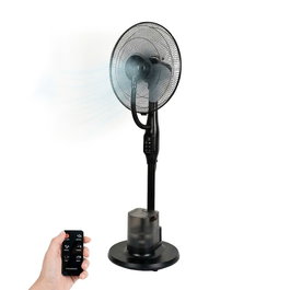 Innovagoods Ventilador de pie negro con nebulizador 90 W