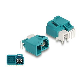 DeLOCK 90328 Conector HDMTD Hembra 90° 100 Ω Color Aguamarina para Montaje en PCB