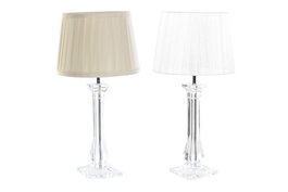DKD Home Decor Lámpara de Sobremesa de Metal y Acrílico 25x25x50 cm (Pack de 2)