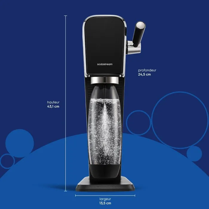 SodaStream Art Negro con Sistema Quick Connect y Botella de 1L SodaStream Art Negro con Sistema Quick Connect y Botella de 1L