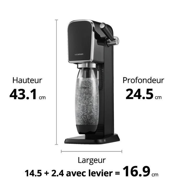 SodaStream Art Negro con Sistema Quick Connect y Botella de 1L SodaStream Art Negro con Sistema Quick Connect y Botella de 1L