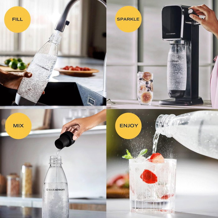 SodaStream Art Negro con Sistema Quick Connect y Botella de 1L SodaStream Art Negro con Sistema Quick Connect y Botella de 1L