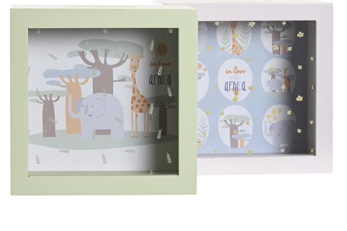 DKD Home Decor Hucha MDF y Cristal Baobab Surtida