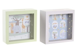 DKD Home Decor Hucha MDF y Cristal Baobab Surtida