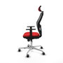 PIQUERAS Y CRESPO Silla de oficina Jorquera con mecanismo Sincro, Rojo y Negro