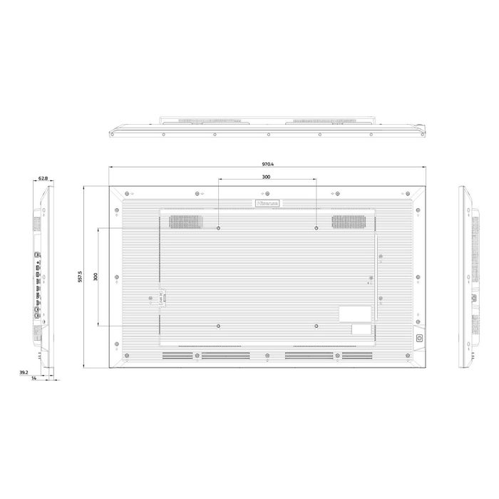 Hisense 43" 4K UHD IPS Digital Signage Display - Pantalla Comercial para Pizarra de Caballete Digital, WiFi, Android 11, 24/7 Operation