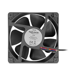 DeLOCK 67298 Ventilador Axial 12 V DC 120 x 120 x 38 mm Negro