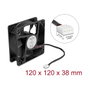 DeLOCK 67298 Ventilador Axial 12V 120x120x38 mm Negro