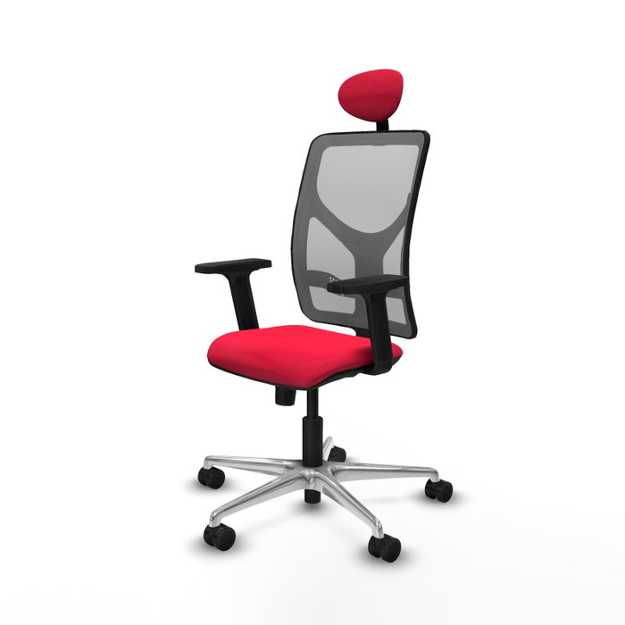 PIQUERAS Y CRESPO Silla de oficina Motilla con mecanismo Sincro, Rojo y Gris PIQUERAS Y CRESPO Silla de oficina Motilla con mecanismo Sincro, Rojo y Gris