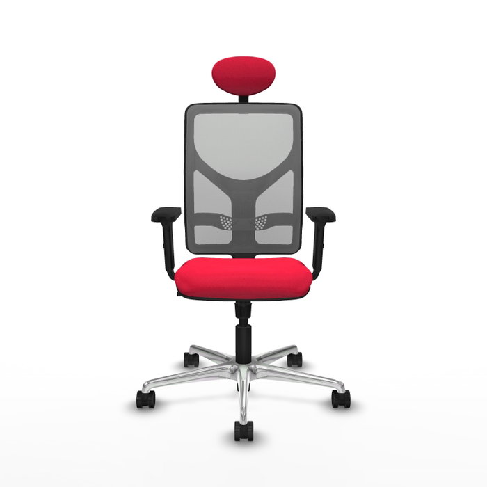 PIQUERAS Y CRESPO Silla de oficina Motilla con mecanismo Sincro, Rojo y Gris PIQUERAS Y CRESPO Silla de oficina Motilla con mecanismo Sincro, Rojo y Gris