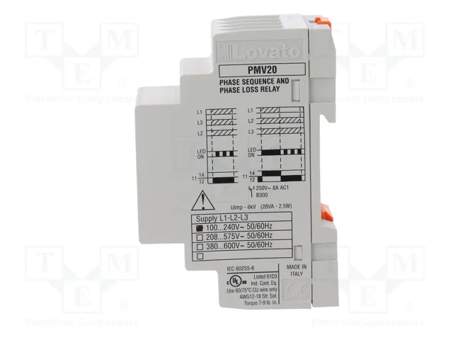 LOVATO ELECTRIC PMV20A240 Relé de monitorización de tensión SPDT