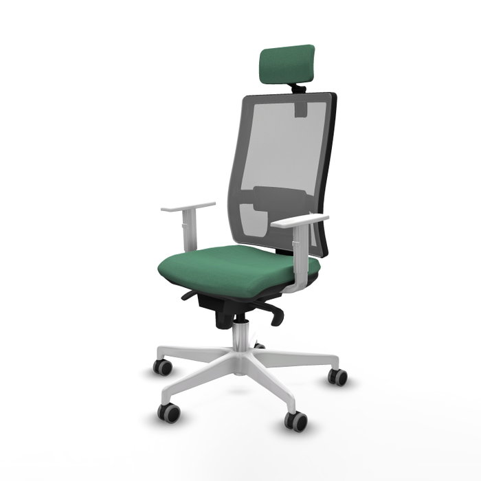 PIQUERAS Y CRESPO Silla de oficina Horna con Mecanismo Sincro, Verde Esmeralda y Gris PIQUERAS Y CRESPO Silla de oficina Horna con Mecanismo Sincro, Verde Esmeralda y Gris