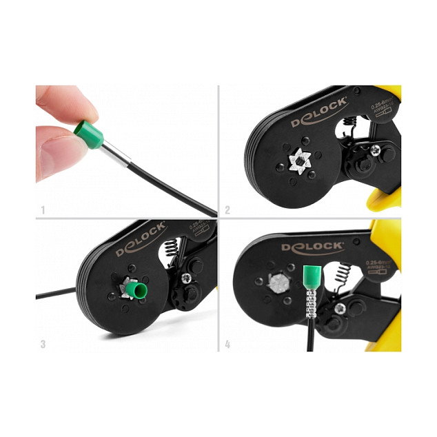 DeLOCK 90561 Alicate para prensar terminales de cable autoajustable hexagonal DeLOCK 90561 Alicate para prensar terminales de cable autoajustable hexagonal