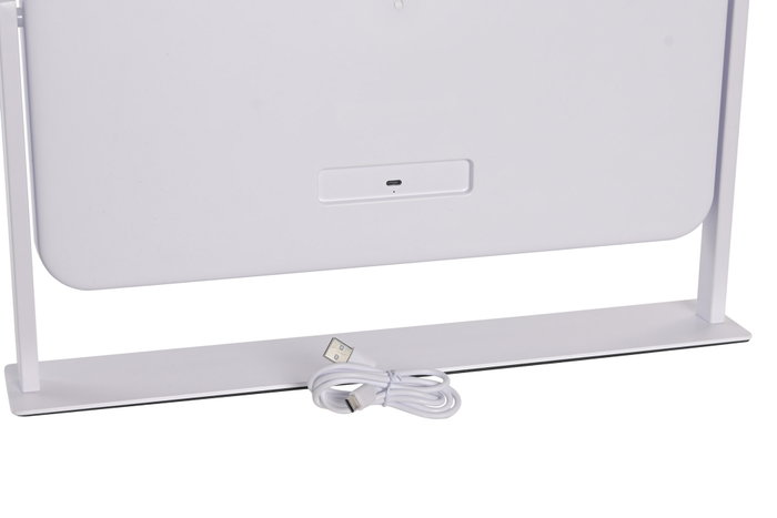 DKD Home Decor Espejo LED de Cristal con Control Táctil Blanco