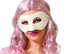 Antifaz para Pintar Carnaval Mujer Adulto Blanco