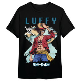 TOEI ANIMATION Camiseta One Piece - Monkey D. Luffy Map para Adulto - Talla 2XL