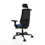 PIQUERAS Y CRESPO Silla de oficina Mardos con mecanismo Sincro/Traslack, Azul marino y Negro