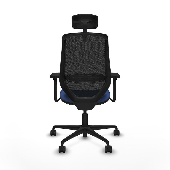 PIQUERAS Y CRESPO Silla de oficina Mardos con mecanismo Sincro/Traslack, Azul marino y Negro
