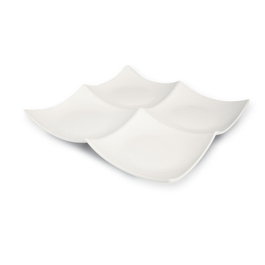 Le coq Bandeja Cassiopea 4 Compartimentos Porcelana Alúmina (2 Unidades) 27x27 cm