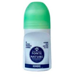 FONTENATURE Desodorante Hombre 75ml con Aloe Vera, Mineral de Alumbre y Árbol de Té para Piel Sensible