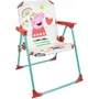 Fun House Muebles de Jardín Peppa Pig Infantil - Mesa (46x46cm), 2 Sillas (53x38.5x37.5cm) y Sombrilla (125x100cm)