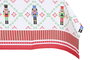 DKD Home Decor Mantel Navidad Moderna 150 x 150 cm Set de 5 Rojo Verde Cascanueces Polyester