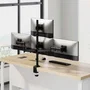 Aisens Soporte de Mesa para 4 Monitores y TV DT27TSR-379 Giratorio Inclinable hasta 8kg por Brazo Negro