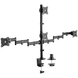 Aisens Soporte de Mesa para 4 Monitores y TV DT27TSR-379 Giratorio Inclinable hasta 8kg por Brazo Negro