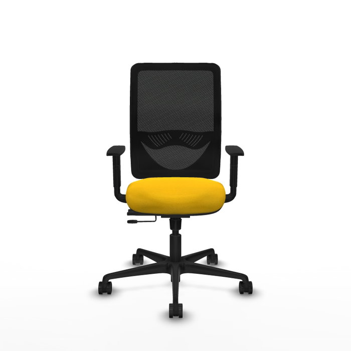 PIQUERAS Y CRESPO Silla de oficina Zulema con mecanismo Sincro/Traslack, Amarillo y Negro