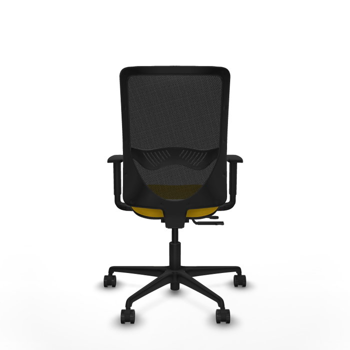 PIQUERAS Y CRESPO Silla de oficina Zulema con mecanismo Sincro/Traslack, Amarillo y Negro