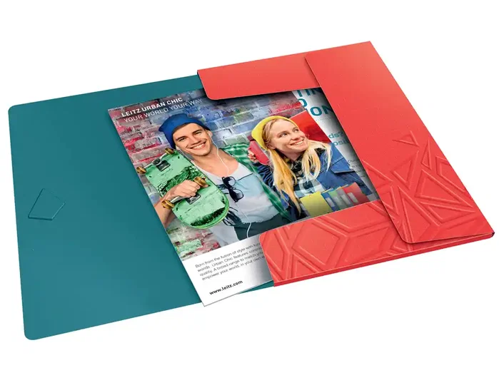 Leitz Carpeta Wow Urban Chic con 3 solapas, Rojo, DIN A4