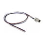 DeLOCK Cable M8 de Montaje Frontal, 4 Pines Macho, Codificación A, para Panel con Cables Libres, Longitud 0.5 m, Negro, TPU, -25 a 85 °C