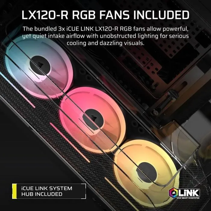 Corsair AIR 5400 LX-R RGB iCUE LINK Negro