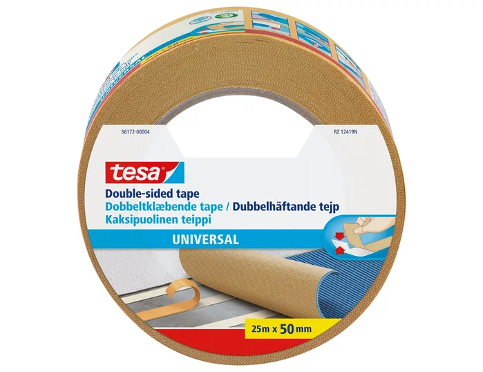 Tesa Cinta Adhesiva Doble Cara Universal Permanente 50mm x 25m Tesa Cinta Adhesiva Doble Cara Universal Permanente 50mm x 25m