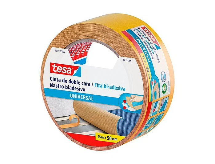 Tesa Cinta Adhesiva Doble Cara Universal Permanente 50mm x 25m