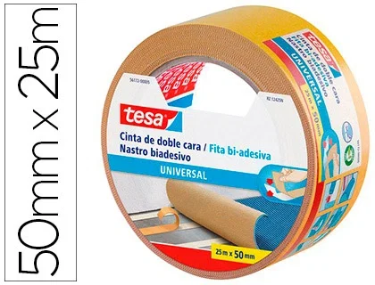 Tesa Cinta Adhesiva Doble Cara Universal Permanente 50mm x 25m