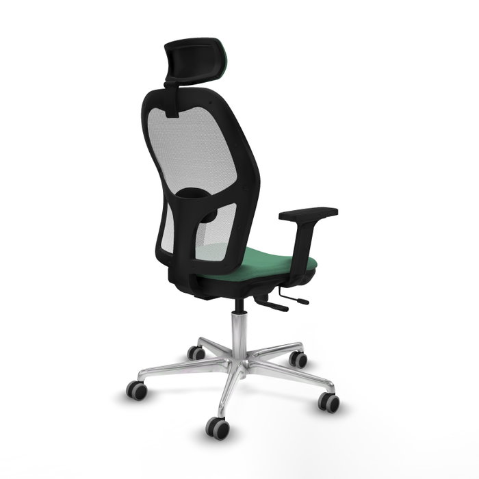 PIQUERAS Y CRESPO Silla de oficina Jorquera con mecanismo Sincro/Traslack Verde Esmeralda y Blanco PIQUERAS Y CRESPO Silla de oficina Jorquera con mecanismo Sincro/Traslack Verde Esmeralda y Blanco
