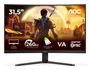 AOC C32G42ZE Monitor Gaming Curvo 31.5 pulg Full HD 260Hz OC VA HDR10 Negro/Rojo