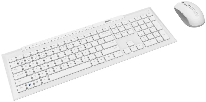 Rapoo 8210M Conjunto de teclado y ratón inalámbrico blanco