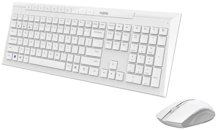 Rapoo 8210M Conjunto de teclado y ratón inalámbrico blanco