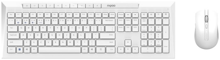 Rapoo 8210M Conjunto de teclado y ratón inalámbrico blanco