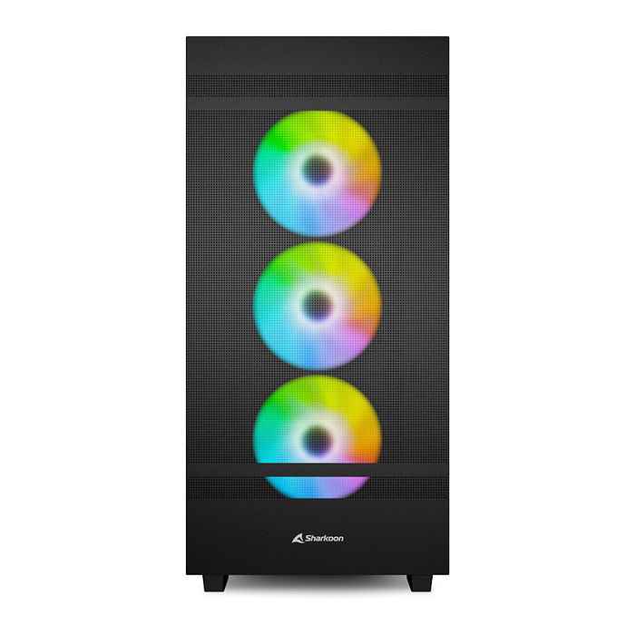 SHARKOON Caja PC Midi Sharkoon Rebel C50 RGB ATX Full Tower, Vidrio Templado, Negro