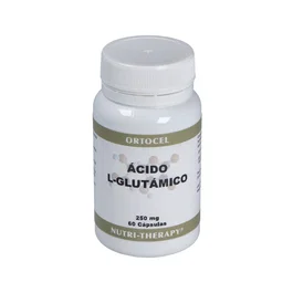 ORTOCEL NUTRI-THERAPY Ácido L-Glutamico 250Mg 60 Cápsulas Complemento Alimenticio