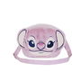 Karactermania Angel mini bolso plush heart 17x13x7cm, Bolso bandolera rosa de peluche, Poliéster