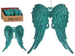Krist+ Adorno Árbol Navidad Alas Verde Menta 13x14.5x2.5 cm (Set de 48)