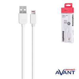 AVANT CONNECT Cable de Carga Lightning a USB, Blanco, Compatible con iPhone 5/6/7, Carga Rápida 2A, Para iPhone y iPod
